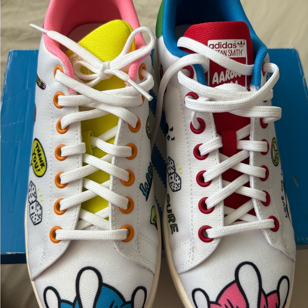 Adidas Stan Smith Multicolor Graphic Sneakers - Picture 2 of 5